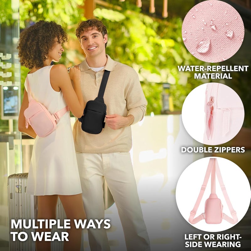 Trailoom Mini Sling Bag Crossbody Fanny Pack Men & Women - Switchable Strap, RFID Blocking, Water-Repellent, Hidden Pocket - Image 4